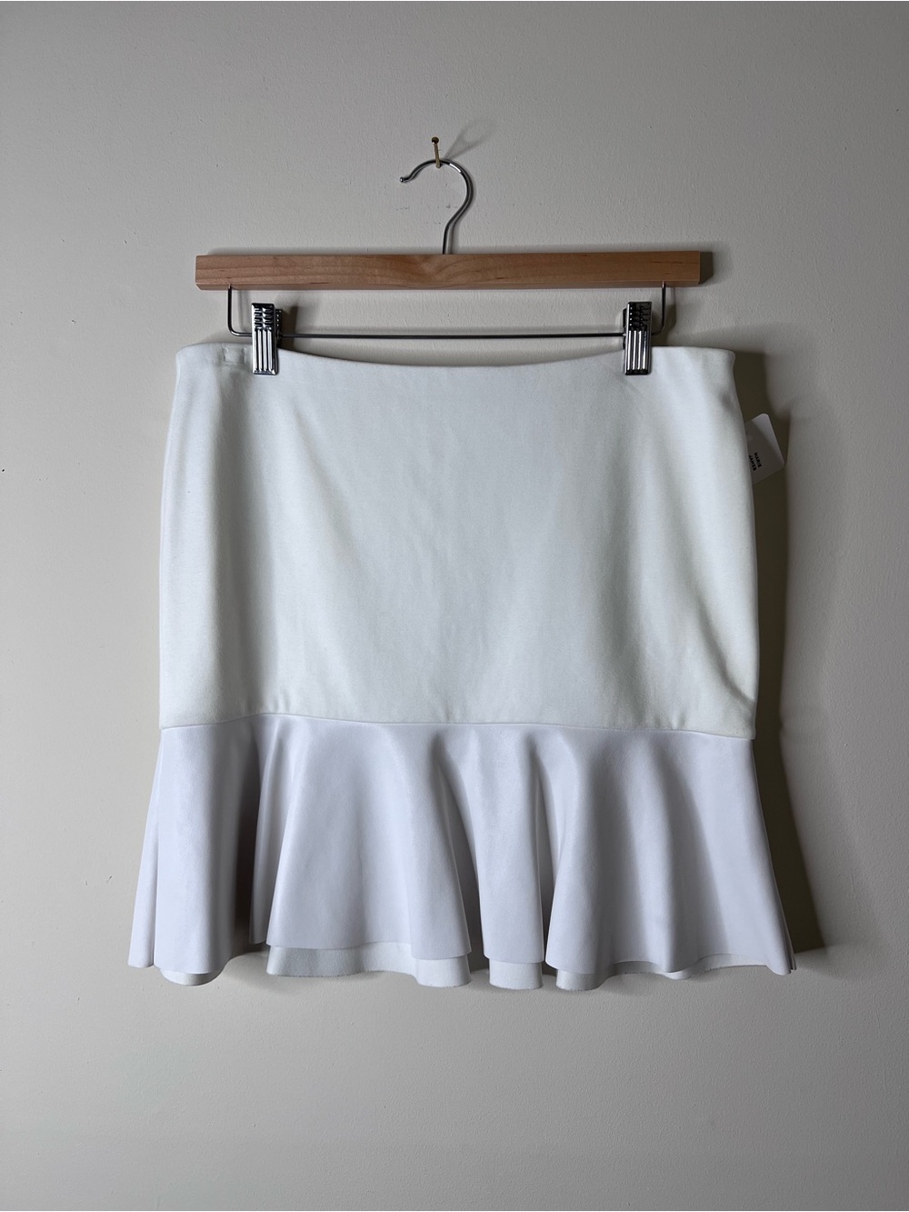Bailey 44 White Flared Peplum Skirt